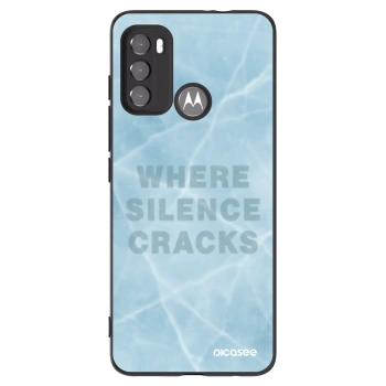Picasee crna silikonska maskica za Motorola Moto G60 - SILENCE