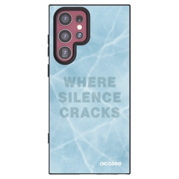 Picasee crna silikonska maskica za Samsung Galaxy S22 Ultra 5G - SILENCE