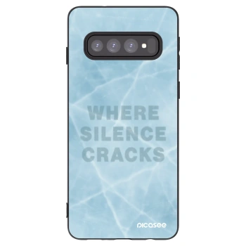 Picasee crna silikonska maskica za Samsung Galaxy S10 G973 - SILENCE