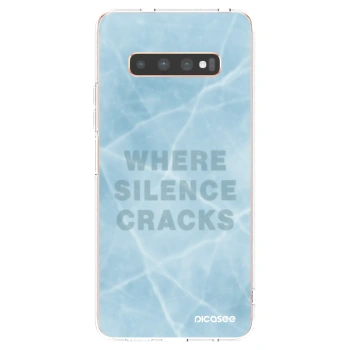 Picasee silikonska prozirna maskica za Samsung Galaxy S10 Plus G975 - SILENCE
