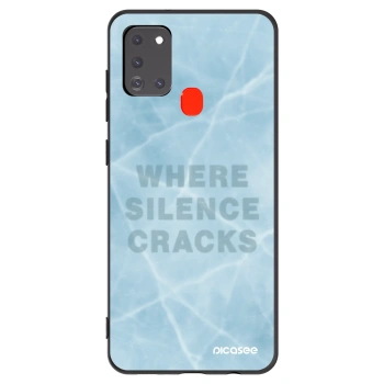 Picasee crna silikonska maskica za Samsung Galaxy A21s - SILENCE