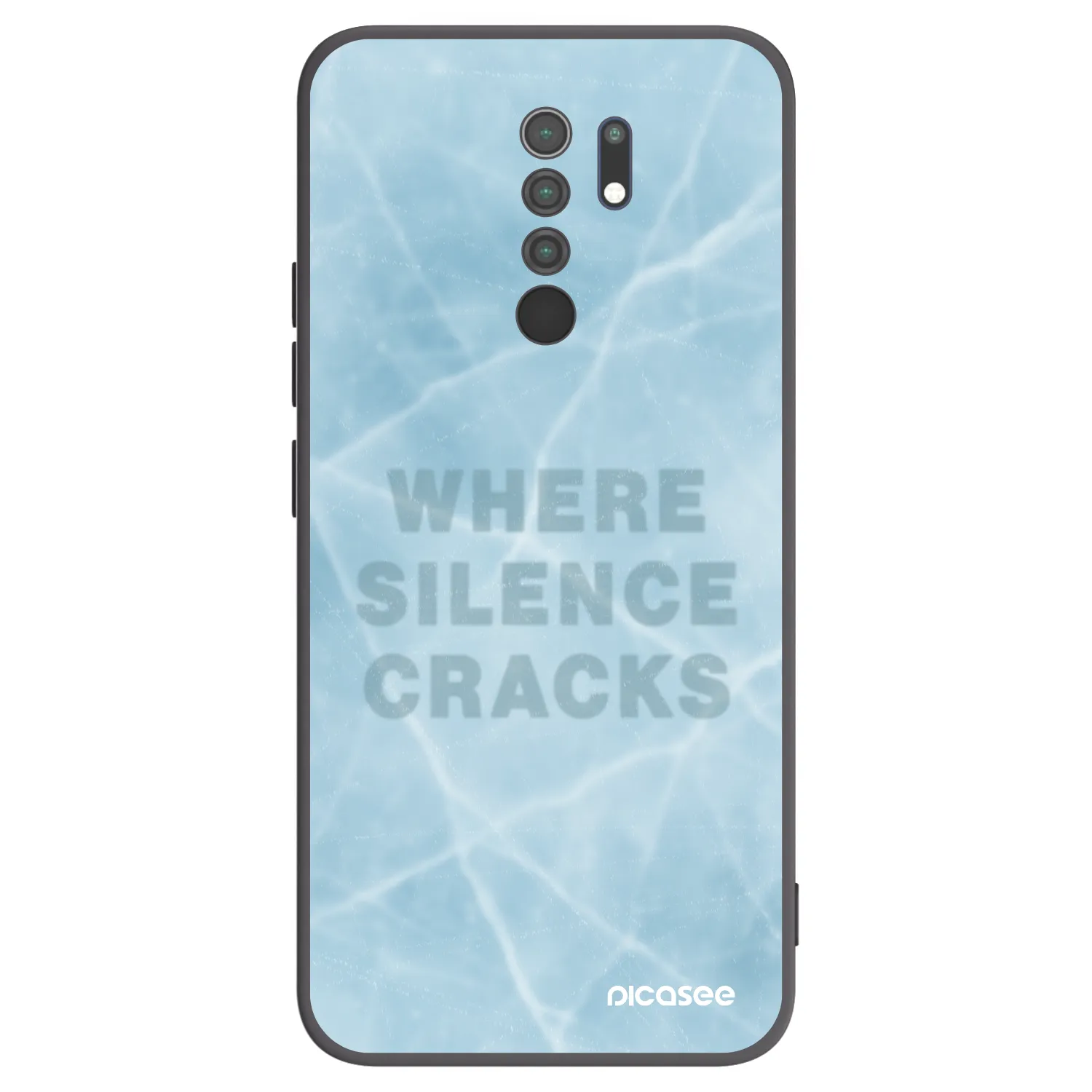 Picasee crna silikonska maskica za Xiaomi Redmi 9 - SILENCE