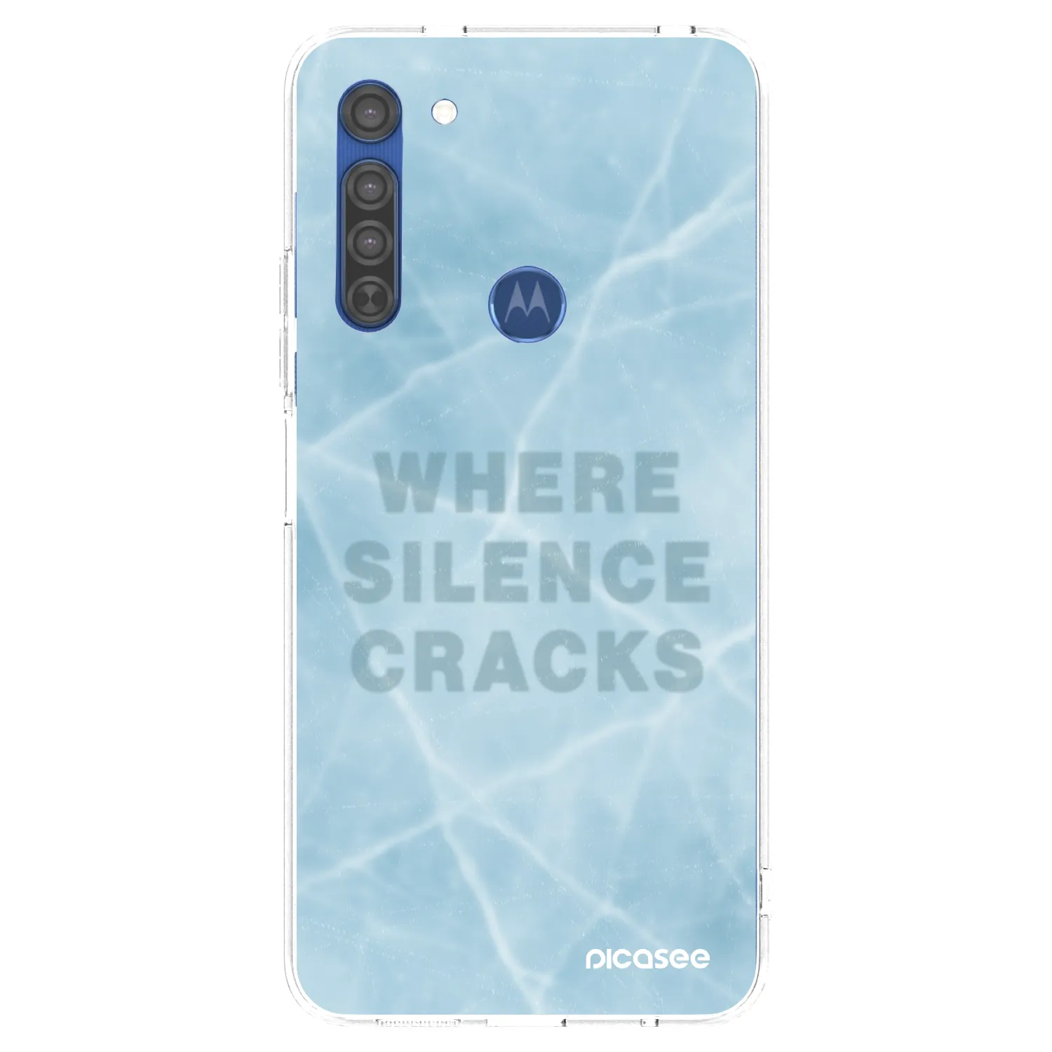 Picasee silikonska prozirna maskica za Motorola Moto G8 - SILENCE