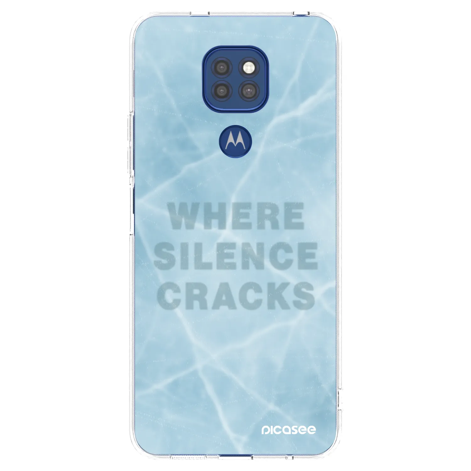 Picasee silikonska prozirna maskica za Motorola Moto G9 Play - SILENCE