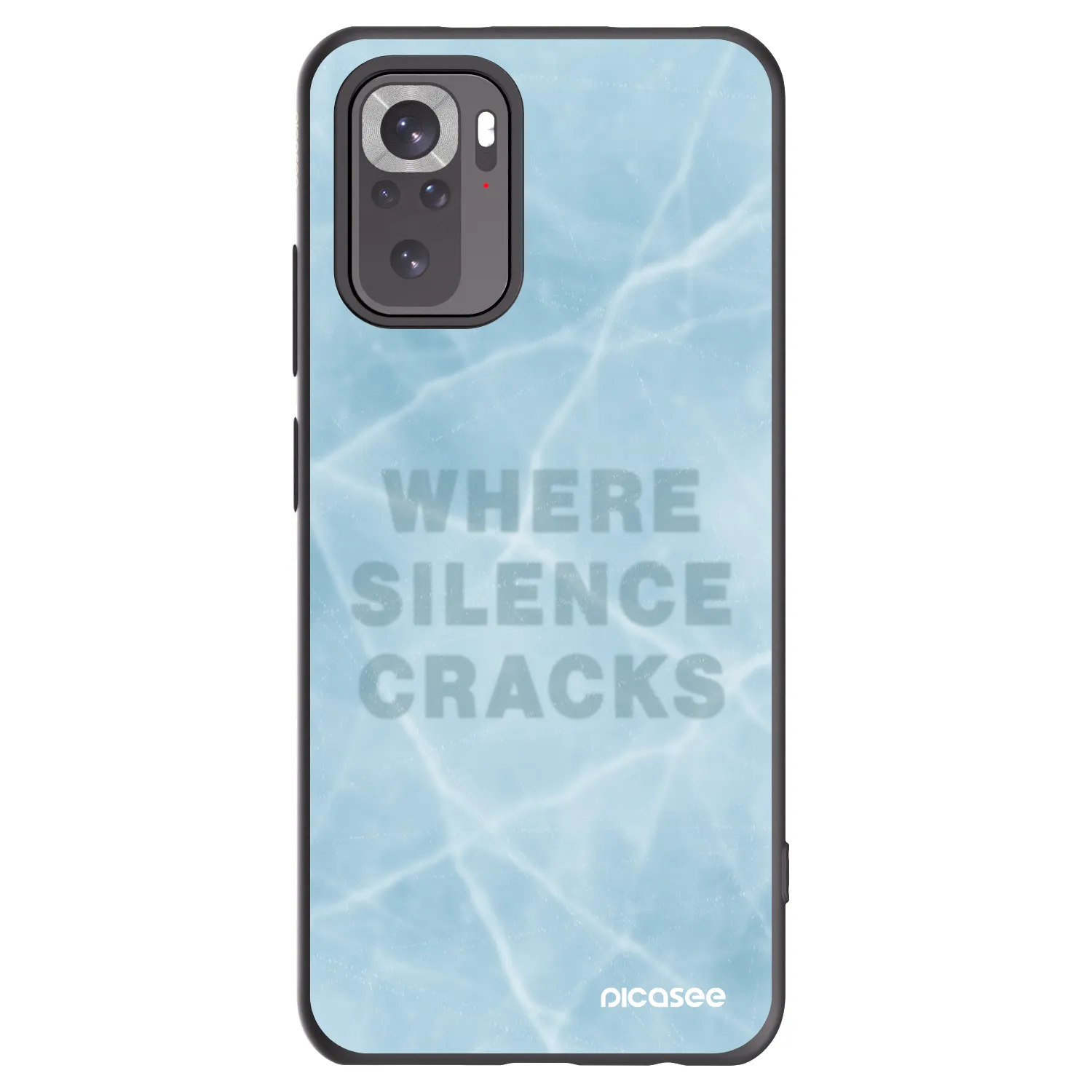 Picasee crna silikonska maskica za Xiaomi Redmi Note 10S - SILENCE