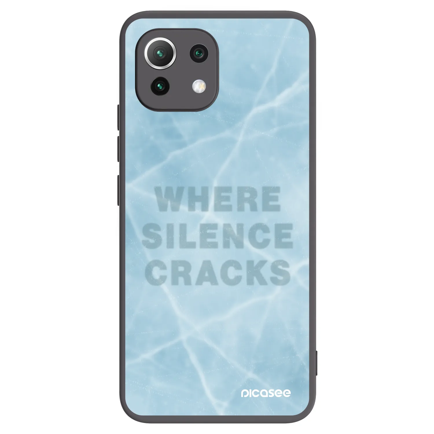 Picasee crna silikonska maskica za Xiaomi Mi 11 Lite - SILENCE