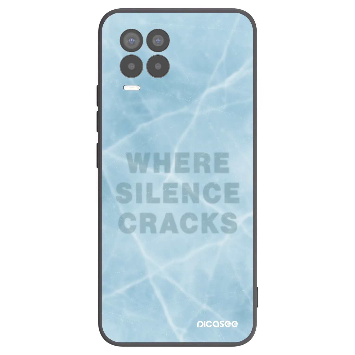 Picasee crna silikonska maskica za Realme 8 4G - SILENCE