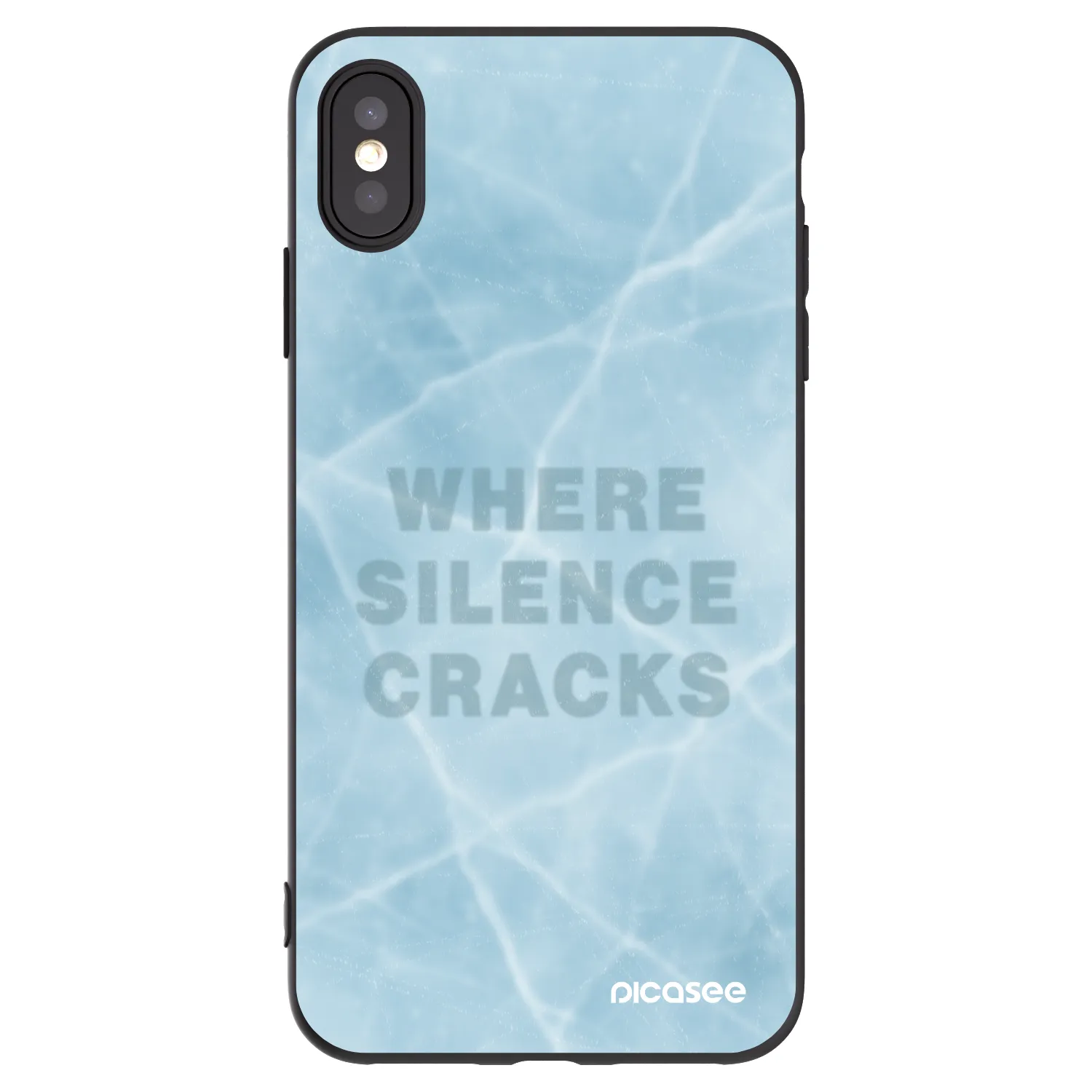Picasee crna silikonska maskica za Apple iPhone XS Max - SILENCE