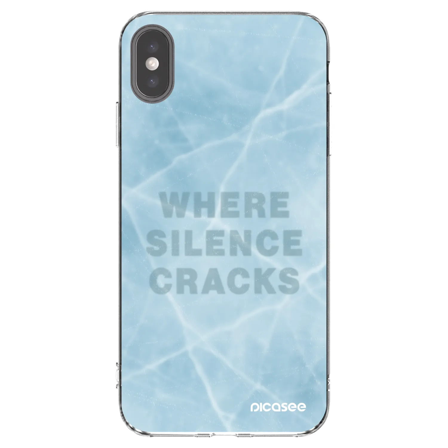 Picasee silikonska prozirna maskica za Apple iPhone XS Max - SILENCE
