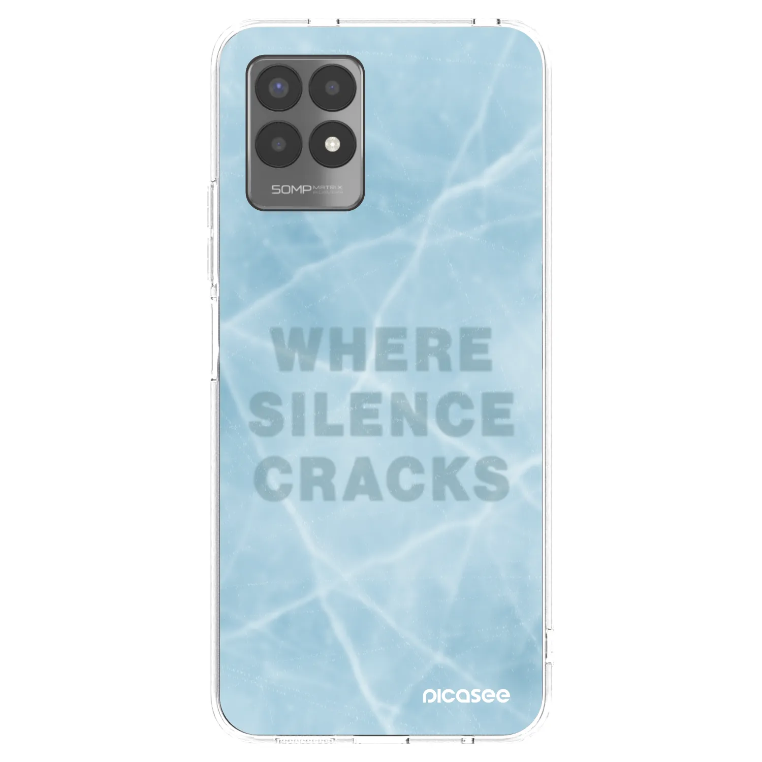 Picasee silikonska prozirna maskica za Realme 8i - SILENCE