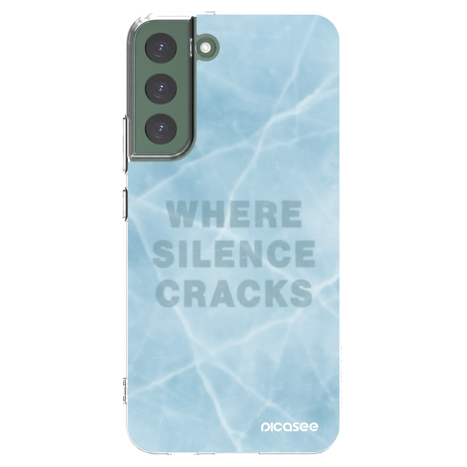 Picasee silikonska prozirna maskica za Samsung Galaxy S22+ 5G - SILENCE