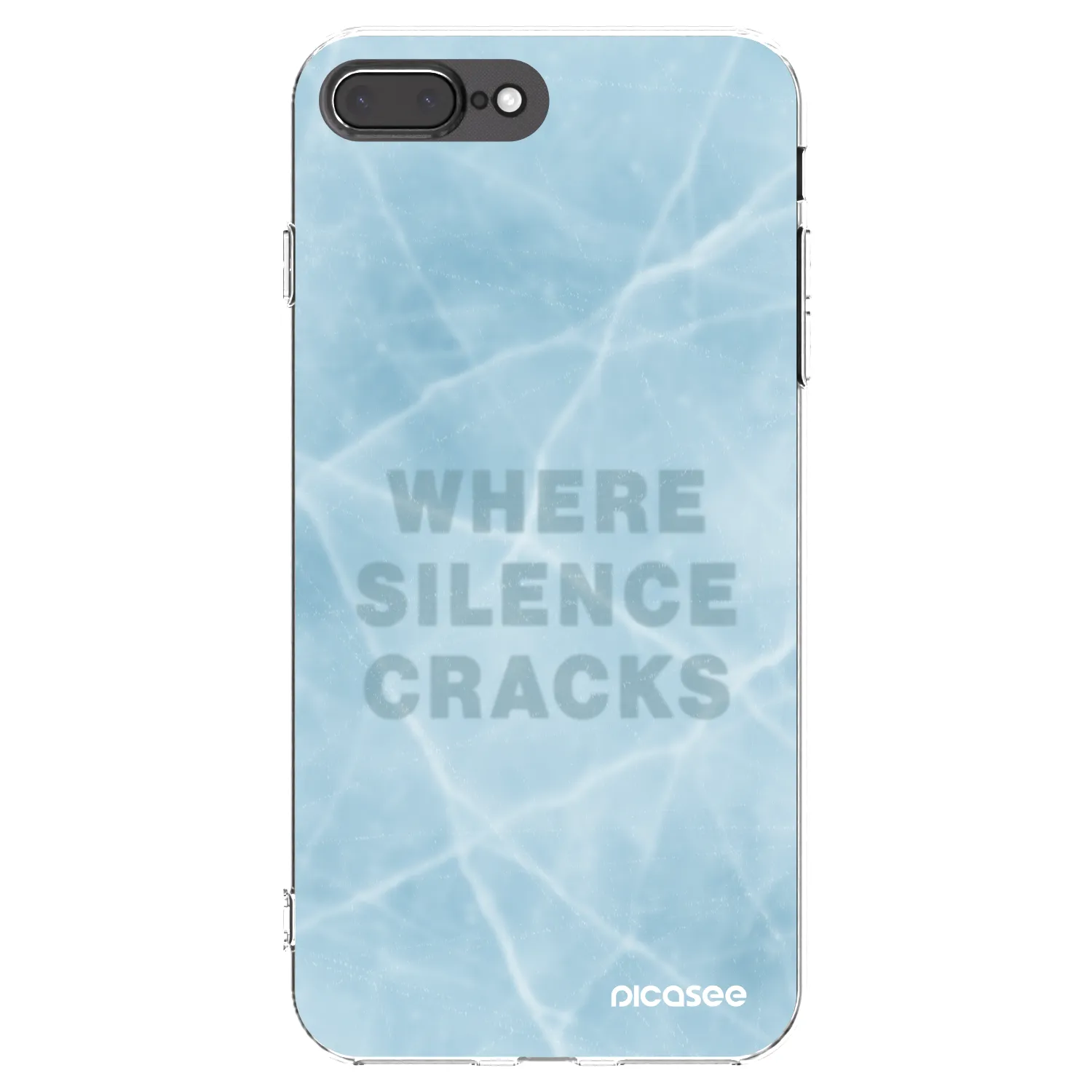 Picasee silikonska prozirna maskica za Apple iPhone 8 Plus - SILENCE