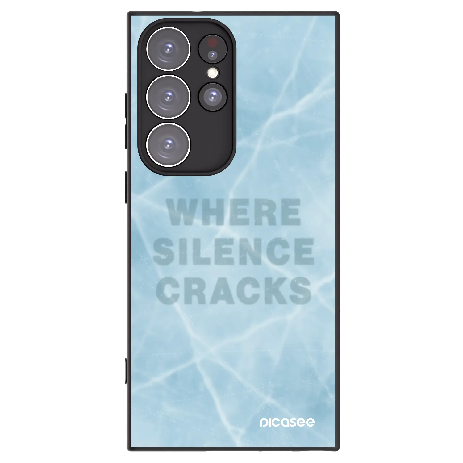 Picasee crna silikonska maskica za Samsung Galaxy S23 Ultra 5G - SILENCE