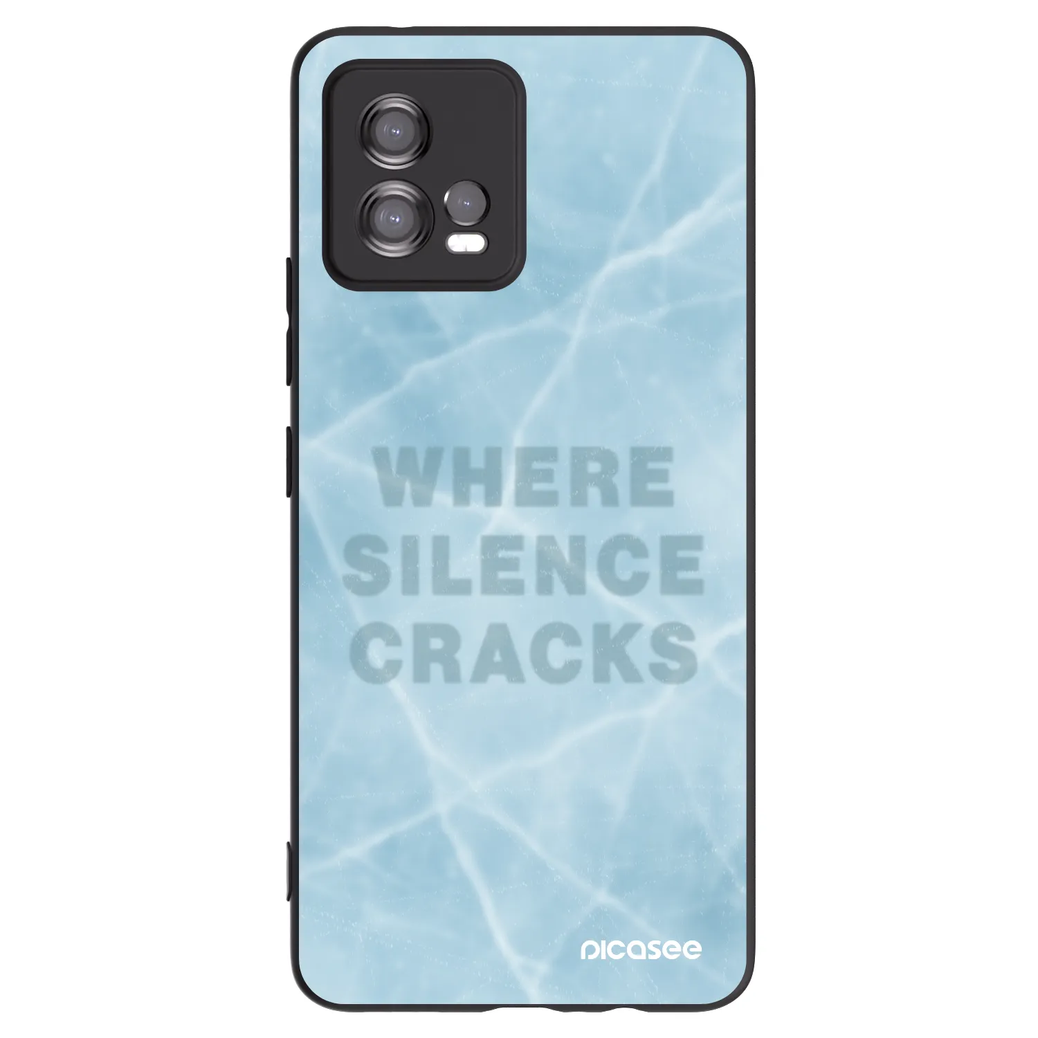 Picasee crna silikonska maskica za Motorola Moto G72 - SILENCE