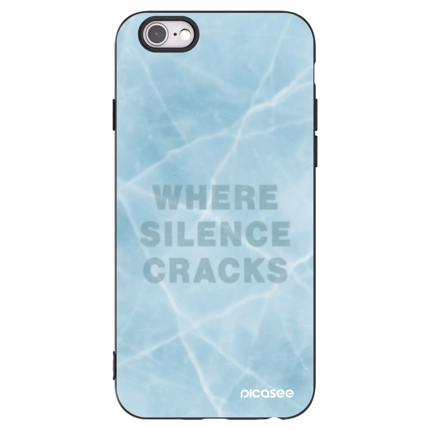 Picasee crna silikonska maskica za Apple iPhone 6/6S - SILENCE