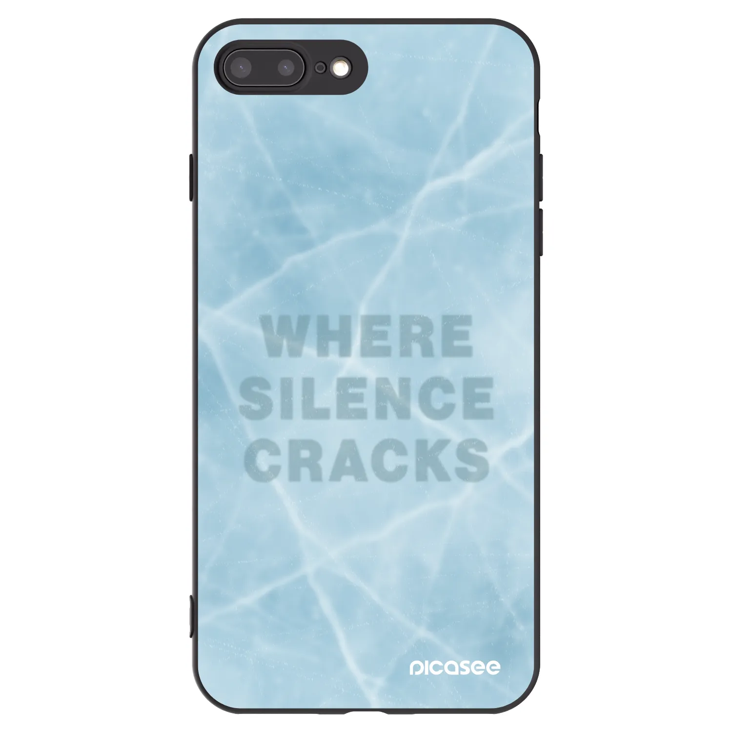 Picasee crna silikonska maskica za Apple iPhone 8 Plus - SILENCE