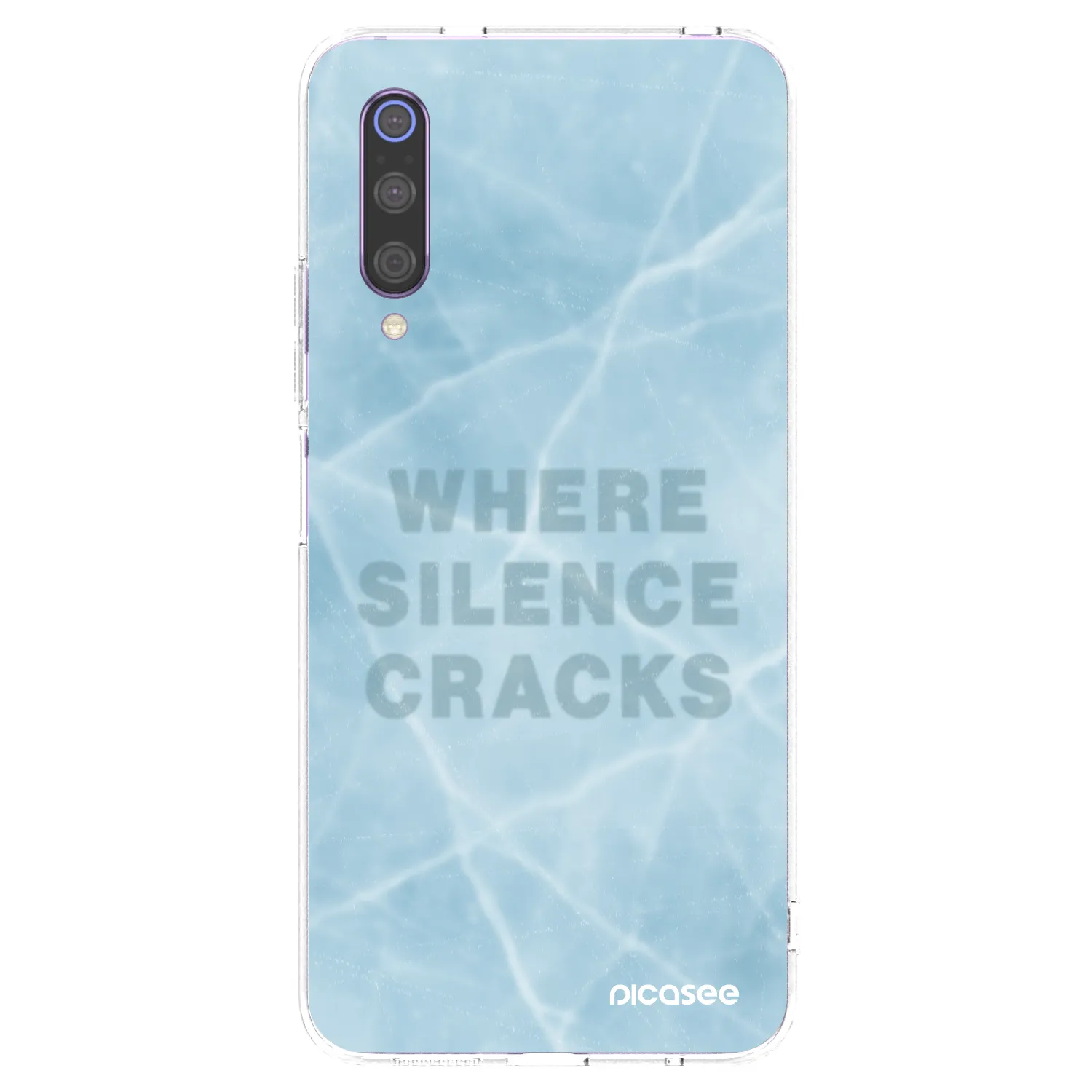 Picasee silikonska prozirna maskica za Xiaomi Mi 9 - SILENCE