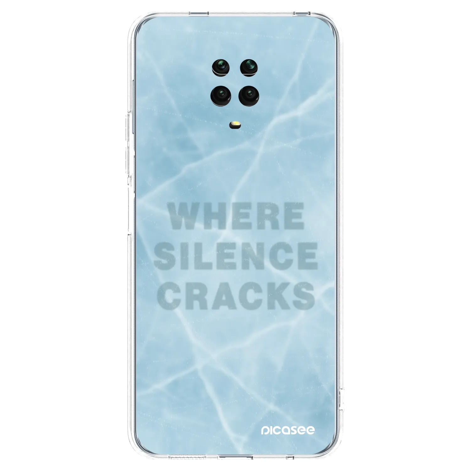 Picasee silikonska prozirna maskica za Xiaomi Redmi Note 9 Pro - SILENCE
