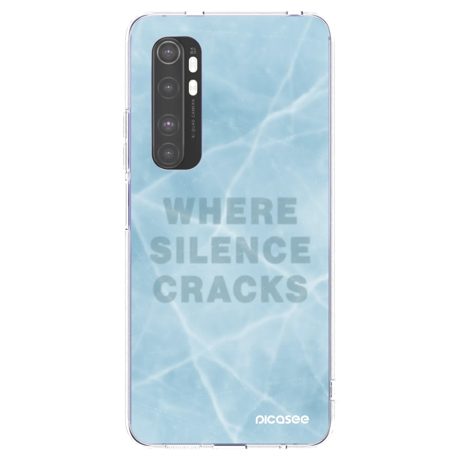 Picasee silikonska prozirna maskica za Xiaomi Mi Note 10 Lite - SILENCE