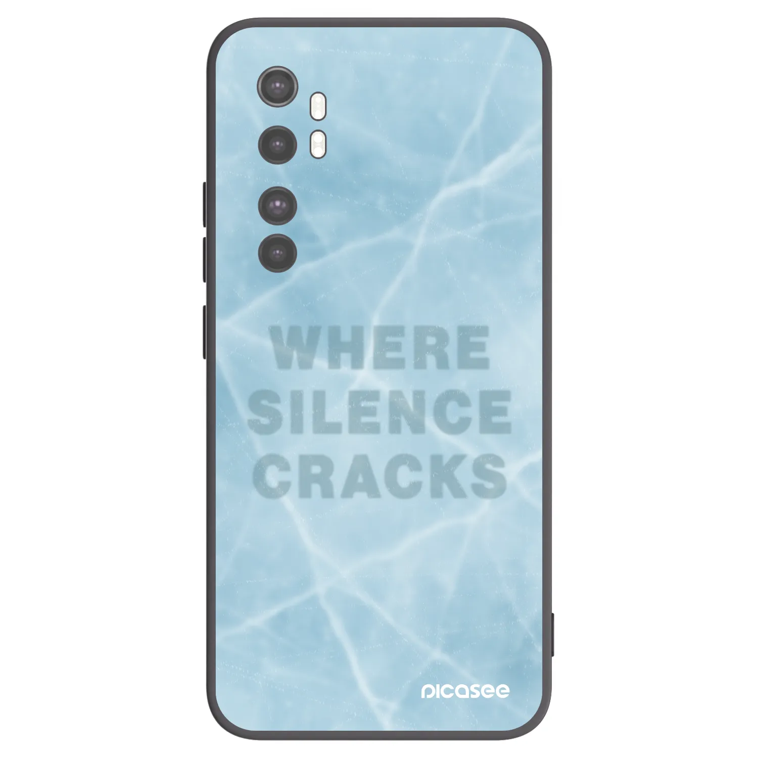 Picasee crna silikonska maskica za Xiaomi Mi Note 10 Lite - SILENCE