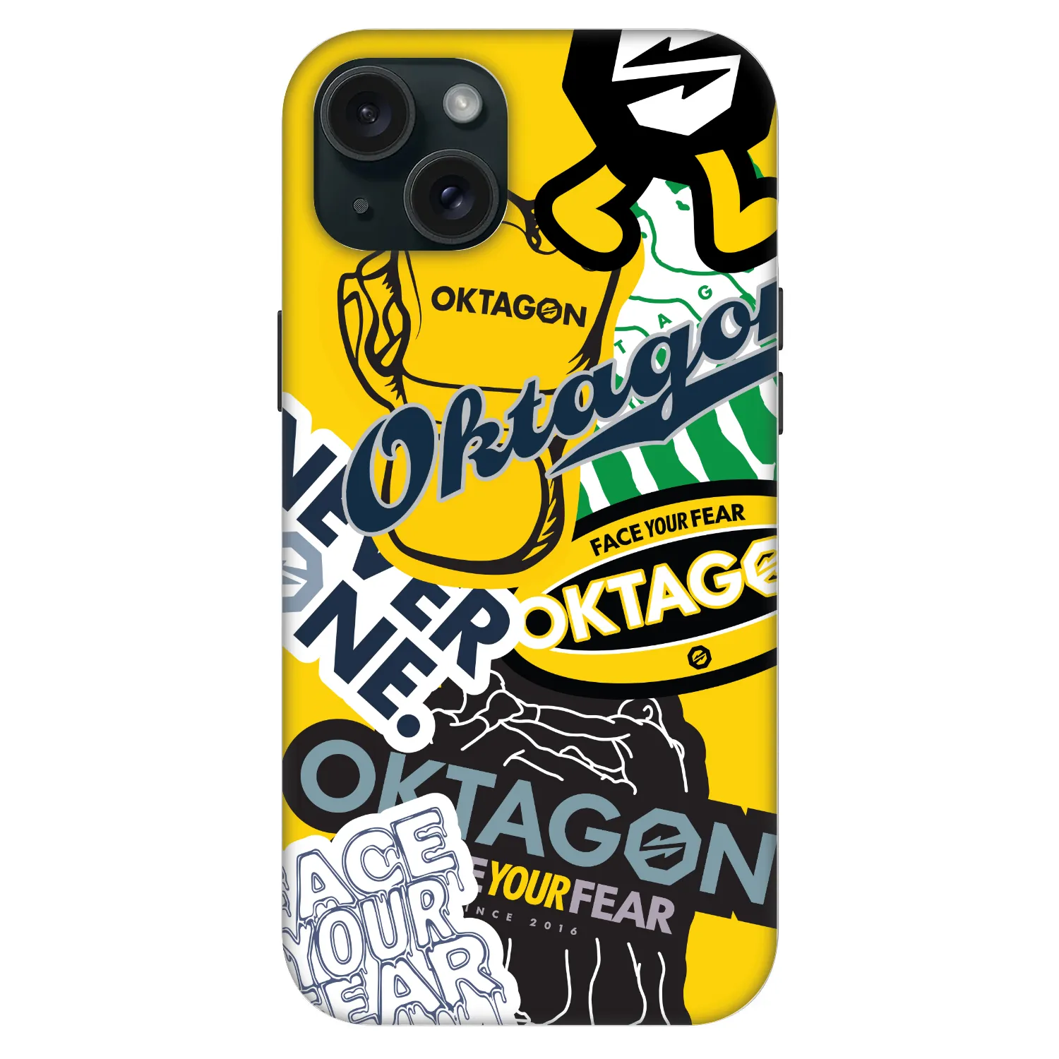 Picasee Fashion Case MagSafe za Apple iPhone 15 Plus - OKTAGON - Logo Archive