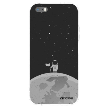 Picasee silikonska prozirna maskica za Apple iPhone 5/5S/SE - Astronaut