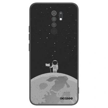 Picasee crna silikonska maskica za Xiaomi Redmi 9 - Astronaut