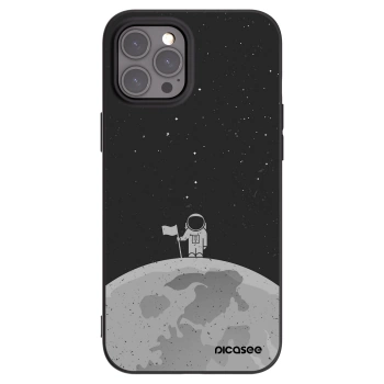 Picasee crna silikonska maskica za Apple iPhone 12 Pro Max - Astronaut
