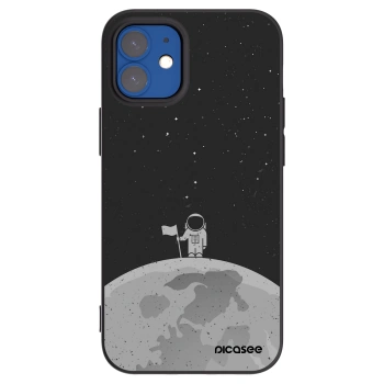 Picasee crna silikonska maskica za Apple iPhone 12 mini - Astronaut