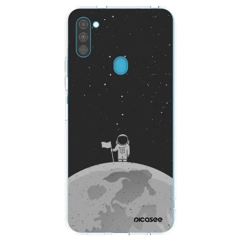 Picasee silikonska prozirna maskica za Samsung Galaxy M11 - Astronaut