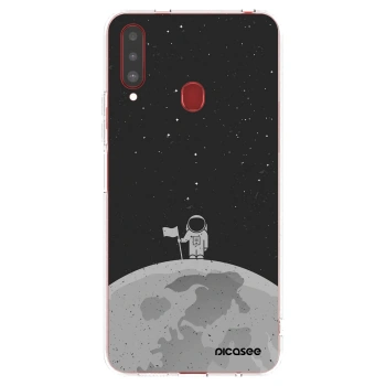 Picasee silikonska prozirna maskica za Samsung Galaxy A20s - Astronaut