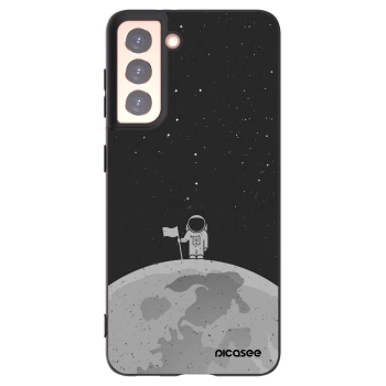 Picasee crna silikonska maskica za Samsung Galaxy S21 5G G991B - Astronaut