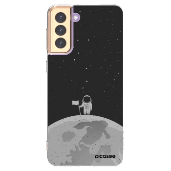 Picasee silikonska prozirna maskica za Samsung Galaxy S21+ 5G G996F - Astronaut