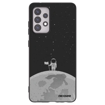 Picasee crna silikonska maskica za Samsung Galaxy A52 5G A525F - Astronaut