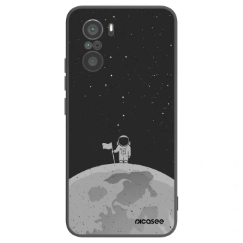 Picasee crna silikonska maskica za Xiaomi Poco F3 - Astronaut