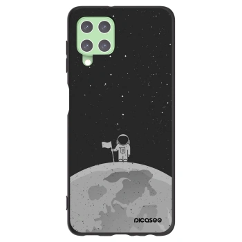Picasee crna silikonska maskica za Samsung Galaxy A22 A225F 4G - Astronaut
