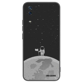 Picasee crna silikonska maskica za Vivo Y11s - Astronaut