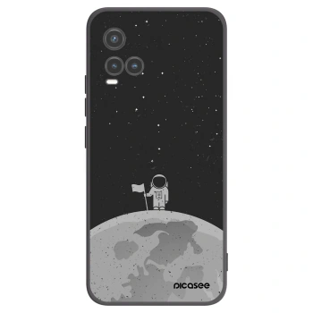 Picasee crna silikonska maskica za Vivo Y33s - Astronaut
