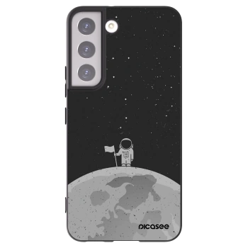 Picasee crna silikonska maskica za Samsung Galaxy S22 5G - Astronaut