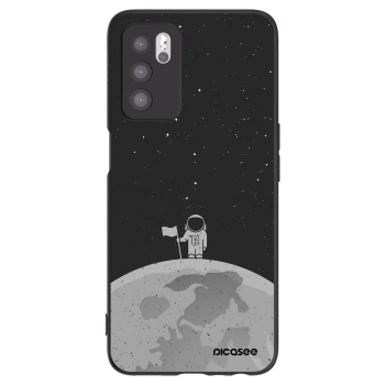 Picasee crna silikonska maskica za OPPO A16 - Astronaut