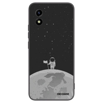 Picasee crna silikonska maskica za Vivo Y01 - Astronaut