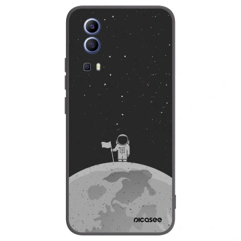 Picasee crna silikonska maskica za Vivo Y52 5G - Astronaut