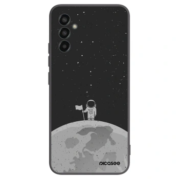 Picasee crna silikonska maskica za Samsung Galaxy M13 M135F - Astronaut