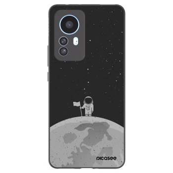 Picasee crna silikonska maskica za Xiaomi 12T - Astronaut