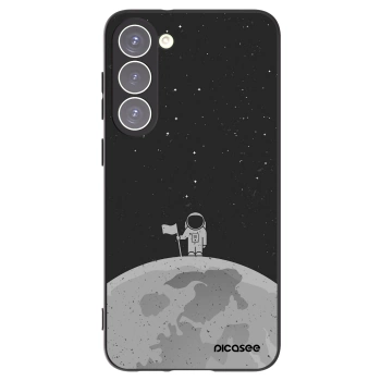 Picasee crna silikonska maskica za Samsung Galaxy S23+ 5G - Astronaut