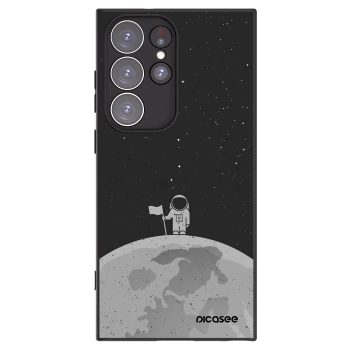 Picasee crna silikonska maskica za Samsung Galaxy S23 Ultra 5G - Astronaut