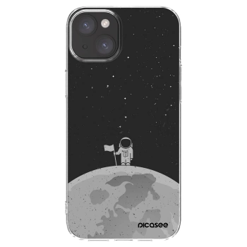 Picasee silikonska prozirna maskica za Apple iPhone 15 Plus - Astronaut