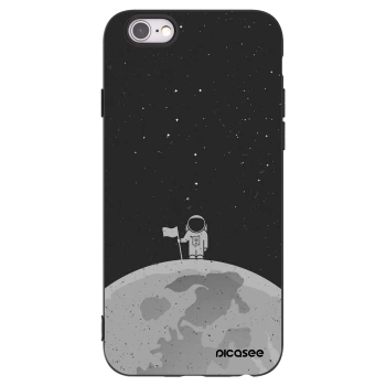 Picasee crna silikonska maskica za Apple iPhone 6/6S - Astronaut