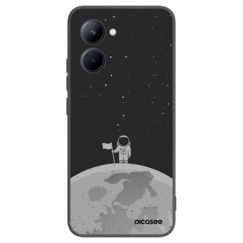 Picasee crna silikonska maskica za Realme C33 (2023) - Astronaut