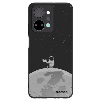 Picasee crna silikonska maskica za Honor X7a - Astronaut